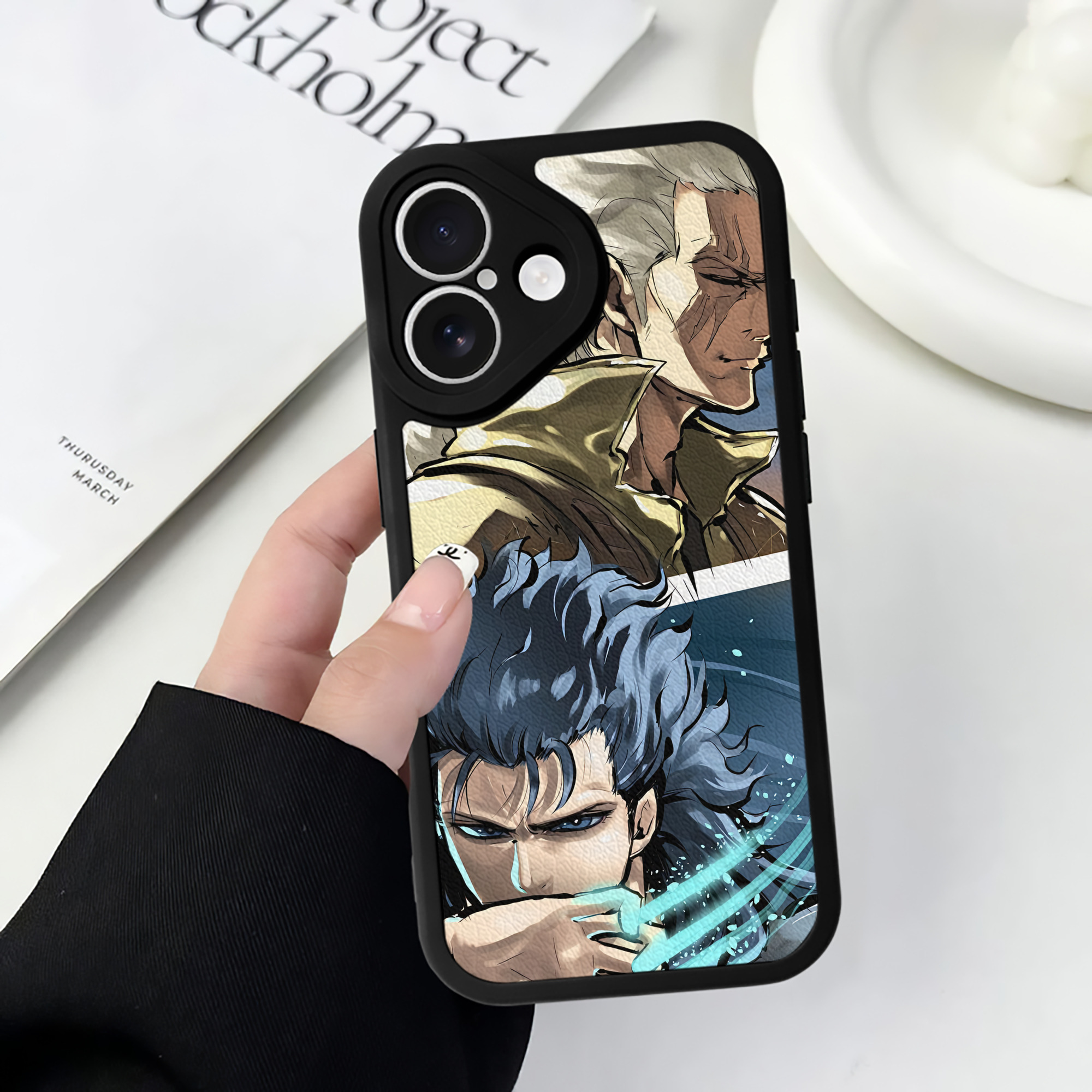 （画像用） 北斗の拳 Fist of the North Star 【iPhone 16シリーズ対応】シリコンスマホケース（レザー調） 材質：シリコン